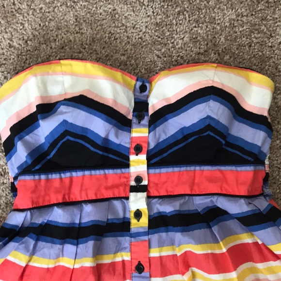 Colorful stripped strapless dress - Picture 2 of 5